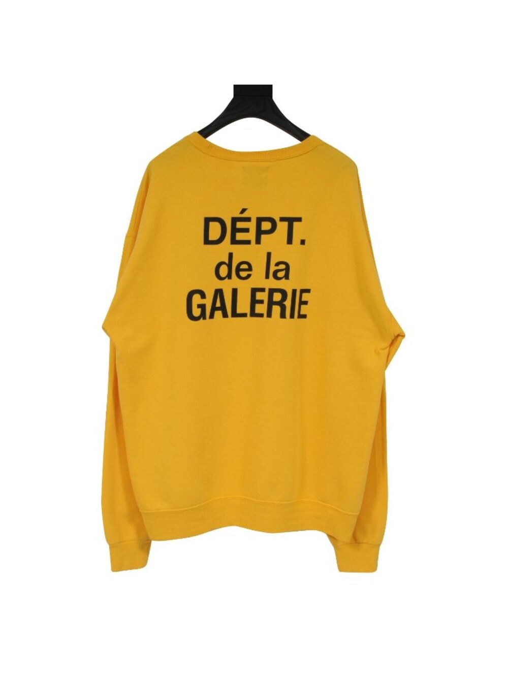 Gallery Dept. French Logo Sweatshirt Size Medium Yellow Black Cotton Pull Over